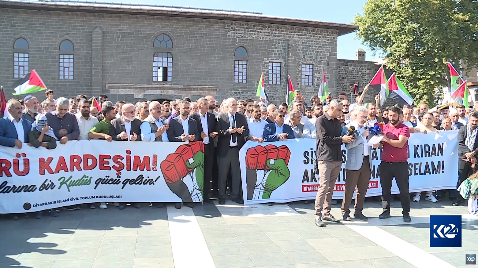 Li Diyarbekirê çalakiyek ji bo piştgiriya Filistînê hat kirin