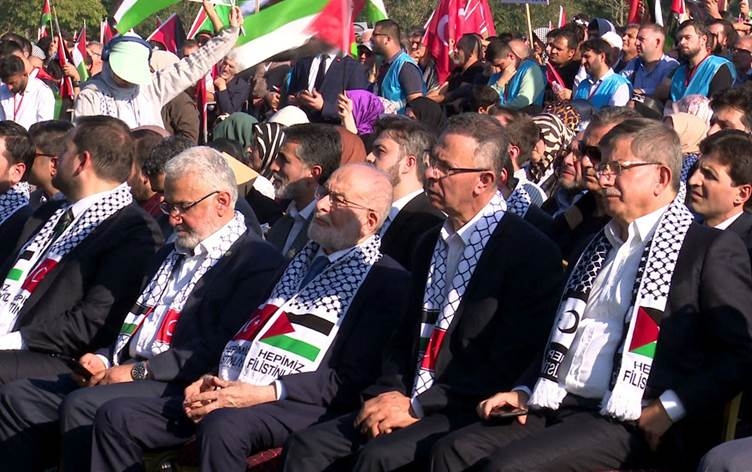 STENBOL - Saadet, Paşeroj û HUDA-PARê ‘Mîtînga Filistîna Azad’ li dar xist