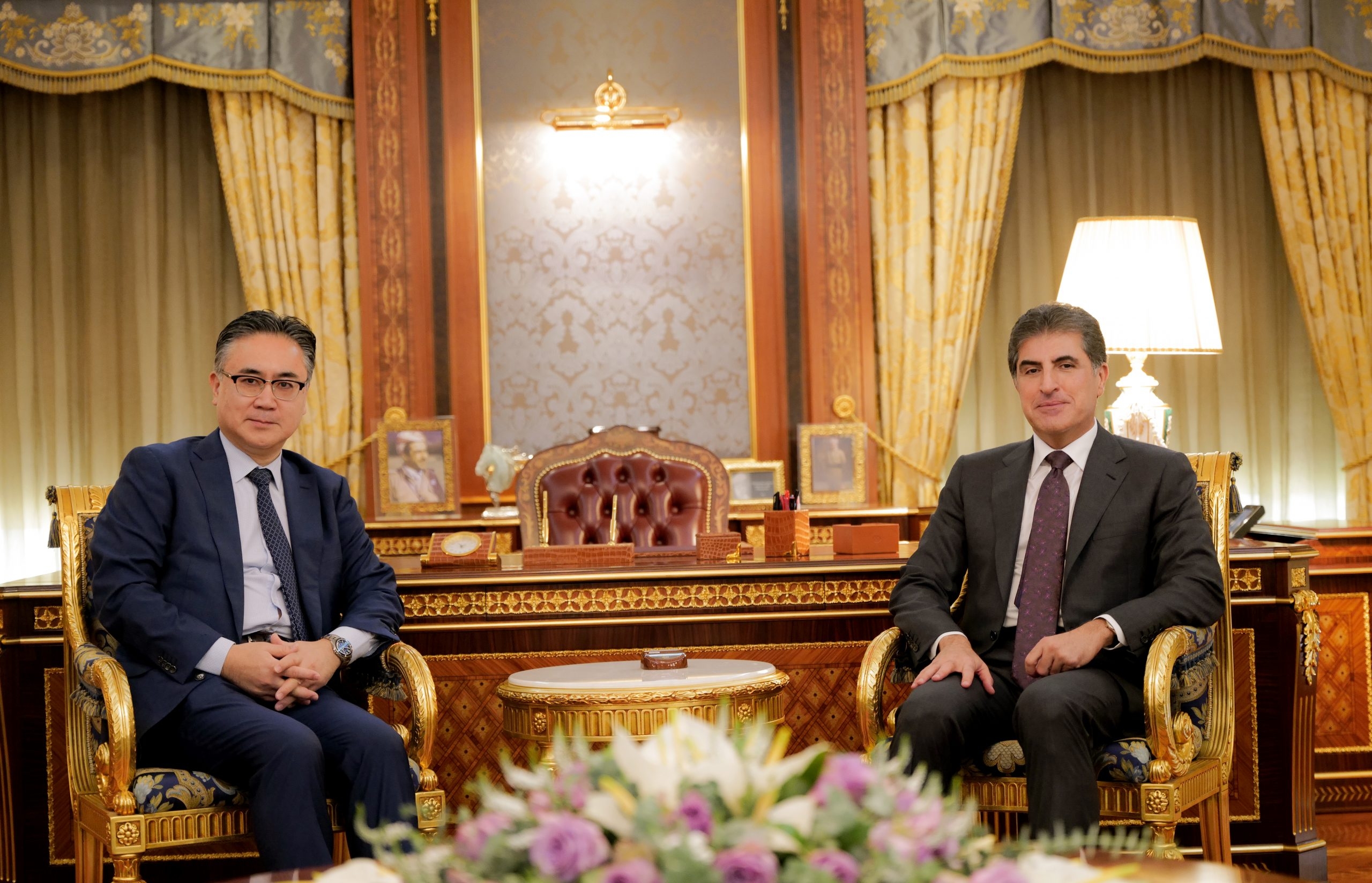 President Nechirvan Barzani meets with Japan’s Ambassador Futoshi Matsumoto