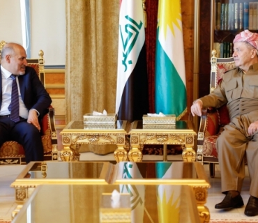 سەرۆك بارزانی پێشوازی لە سەرۆكی تەیاری (غەد)ـی سووریا دەكات