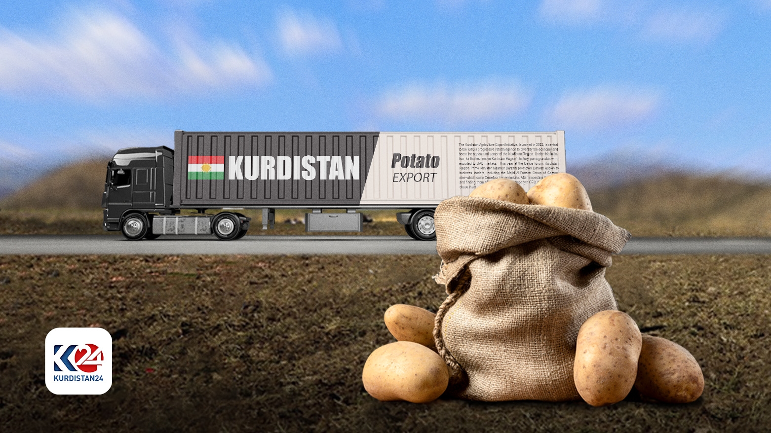 250 ton petateyên Kurdistanê bo Erebistana Siûdiyê tê hinardekirin