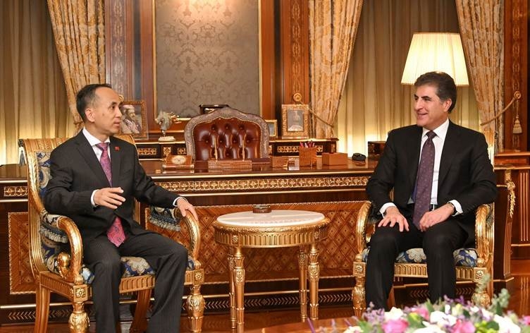 Nêçîrvan Barzanî konsulê nû yê Çînê qebûl kir