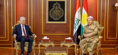 سەرۆک بارزانی پێشوازی لە دەستەی سەرۆکایەتیی ئەنجوومەنی نیشتیمانیی کورد لە سووریا دەکات