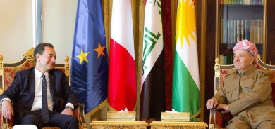 الرئيس بارزاني يستقبل سفير فرنسا في العراق