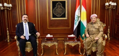 ســـەرۆك بـــارزانــــی پێشوازیی لە شاندێكی باڵای هاوپەیمانیی حەموورابی کرد