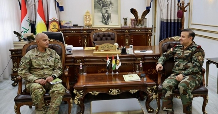 رئيس أركان البيشمركة يستقبل قائد قوات التحالف الدولي في إقليم كوردستان