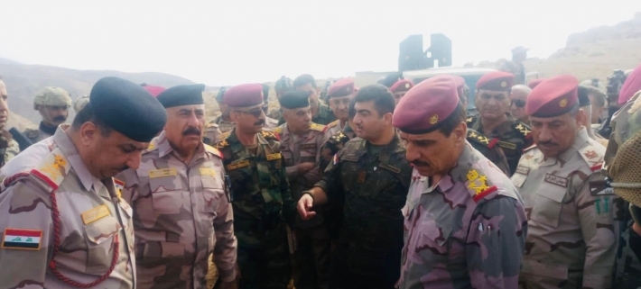 وفد رفيع من وزارتي البيشمركة والدفاع الاتحادية يزور جبل قره جوغ