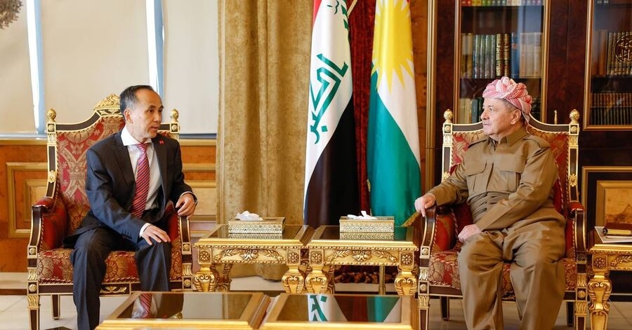 Serok Barzanî li gel Konsulusê nû yê Çînê civiya