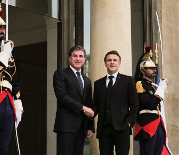 ســه‌رۆك نــێـچـيـرڤــان بــــارزانـــى و سه‌رۆك ماكرۆن دۆخى عێراق و ناوچه‌كه‌ تاوتوێ ده‌كه‌ن