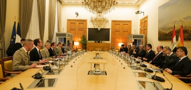 President Nechirvan Barzani meets with French Defense Minister