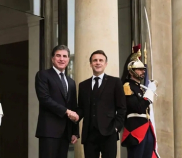 لەناو جیهانێكی وەرچەرخاو و ڕۆژهەڵاتێكی ناوەڕاستی گڕگرتوودا  كۆشكی ئیلیزێ پێشوازیی لە سەرۆكی هەرێمی كوردستان دەكات