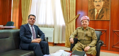 سەرۆك بارزانی، پێشوازیی لە وەزیری تەندروستی دەكات