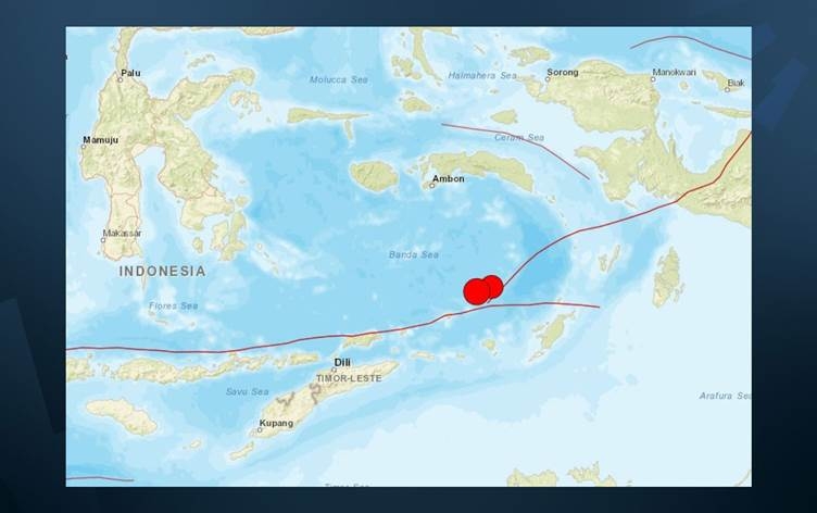 Li Endonezyayê bi hêza 6,7 û 7,1 pileyan erd hejiya