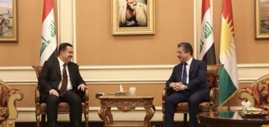 رئيس الوزراء مسرور بارزاني يستقبل رئيس الوزراء الاتحادي