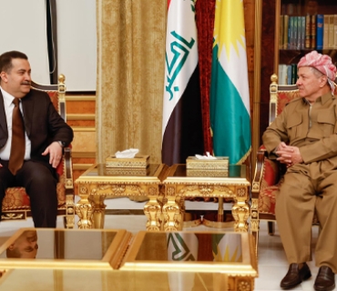 سەرۆک بارزانی پێشوازی لە سەرۆکوەزیرانی عێراقی فیدڕاڵ دەکات