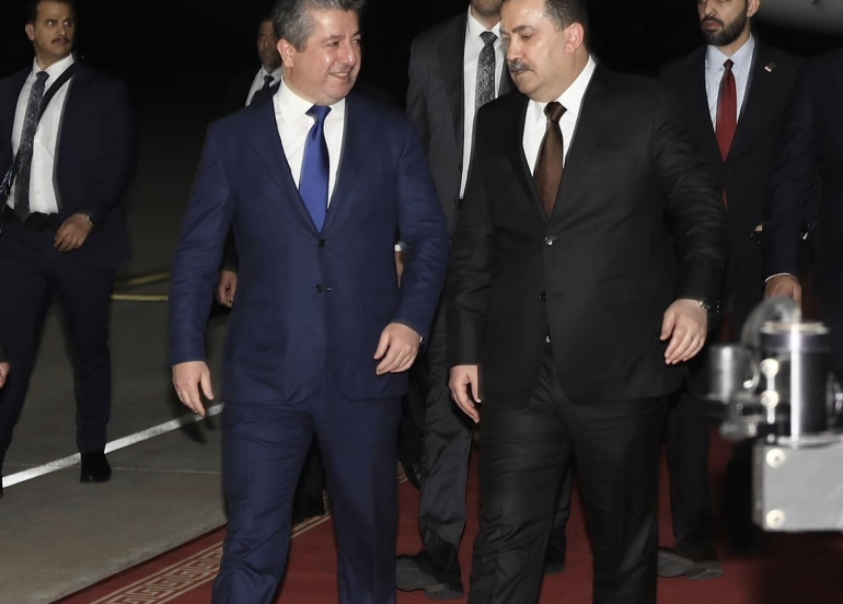 مەسرور بارزانی پێشوازیی لە محەمەد شیاع سوودانی کرد