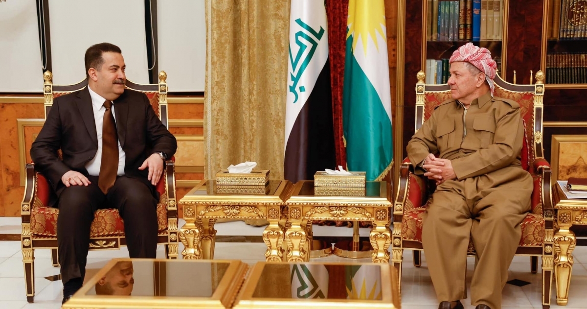 Kurdish Leader Masoud Barzani and Iraqi Prime Minister Discuss Regional Stability