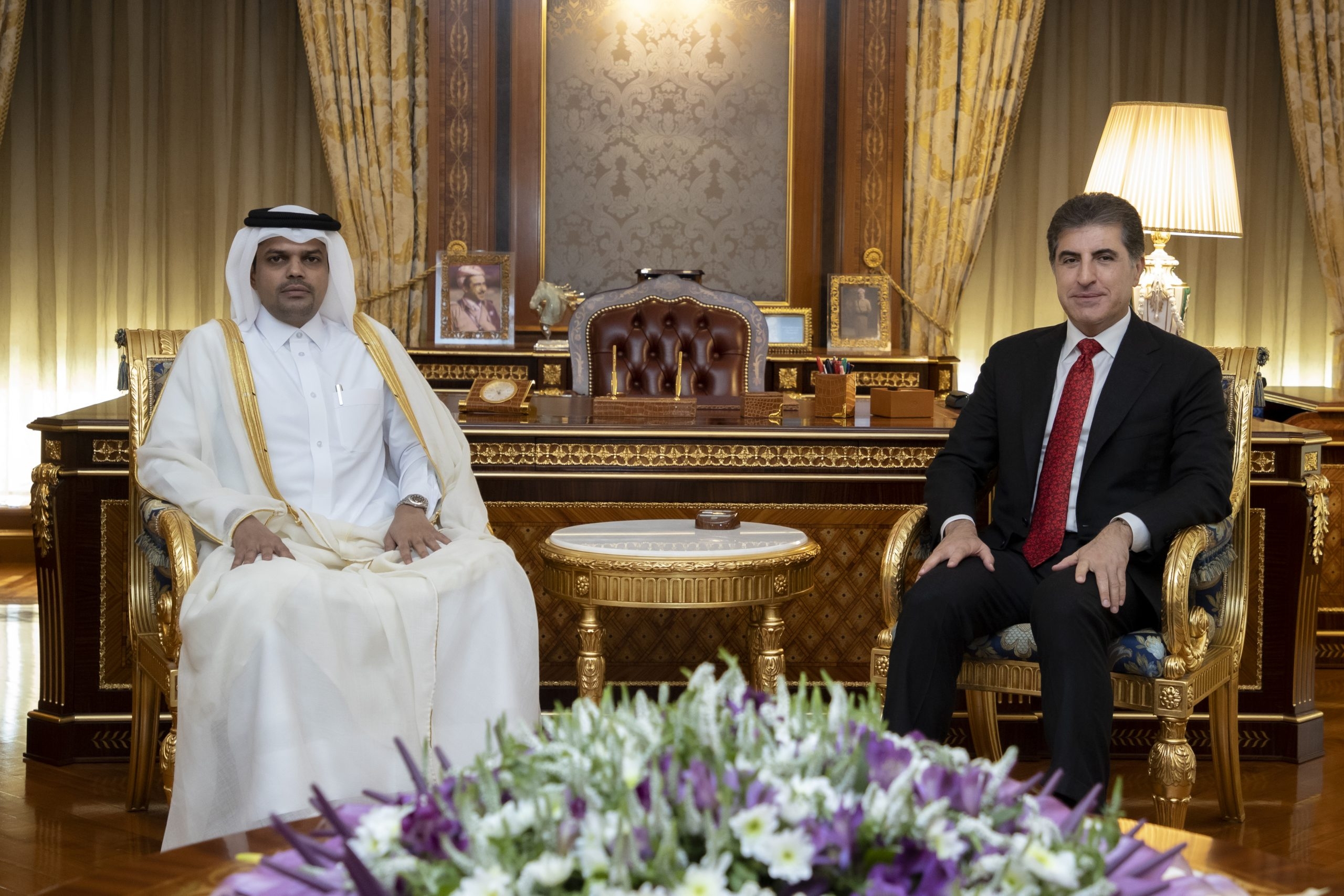 President Nechirvan Barzani receives the inaugural Consul General of Qatar