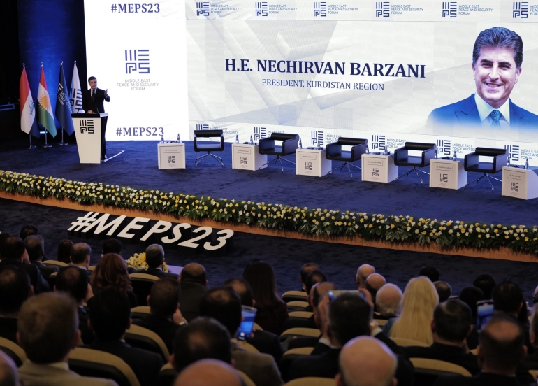 سەرۆک نێچیرڤان بارزانی: بە هیچ شێوەیەک نابێ عێراق بخزێتە ناو ئاڵۆزییەکانی ڕۆژهەڵاتی ناوەڕاستەوە