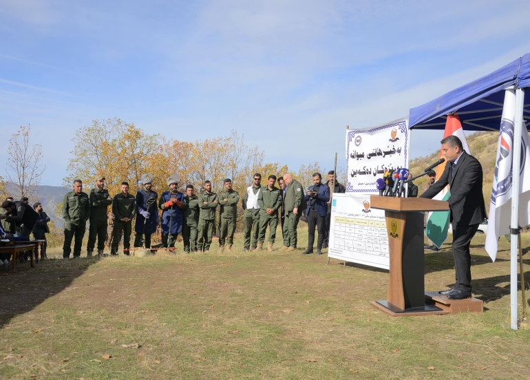  لە ڕێورەسمێکدا پێنج كێڵگەی مین لە چیای قەلەندەر لە سنووری قەزای مێرگەسۆر ڕادەستی خاوەنەكانیان كرانەوە.