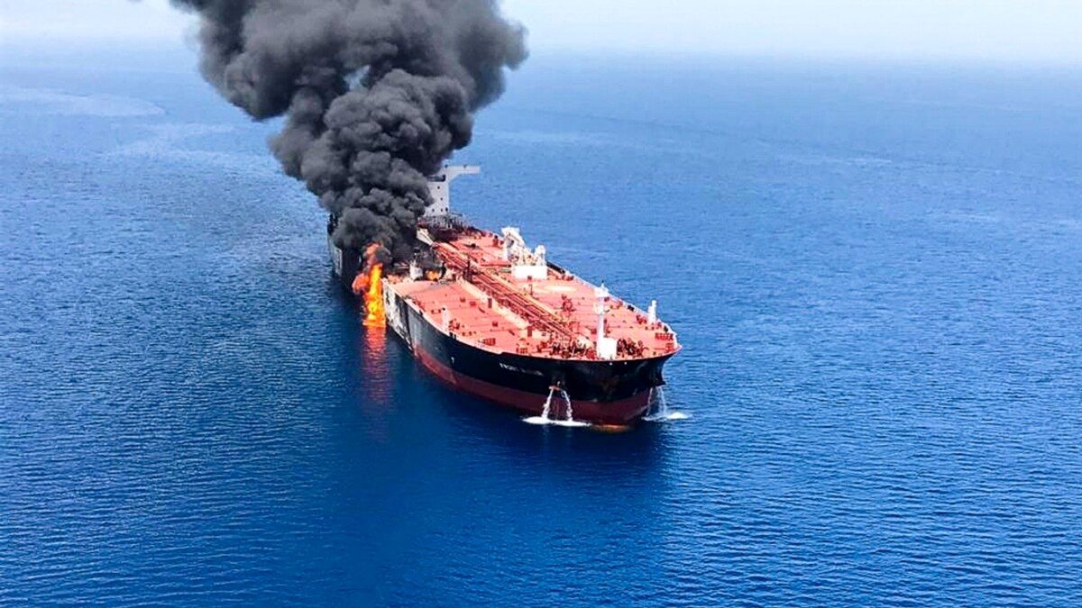 هێرشی فڕۆکەی بێفڕۆکەوان بۆ سەر کەشتییەکی ئیسرائیل لە دەریای عومان