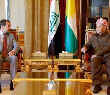 سەرۆک بارزانی پێشوازی لە کونسوڵی گشتی فەرەنسا لە هەولێر دەکات