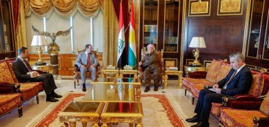 Serok       Barzanî li gel Konsulusê Franseyê civiya