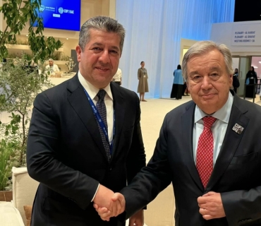 مەسرور بارزانی لەگەڵ سکرتێری گشتیی نەتەوە یەکگرتووەکان کۆ بووەوە