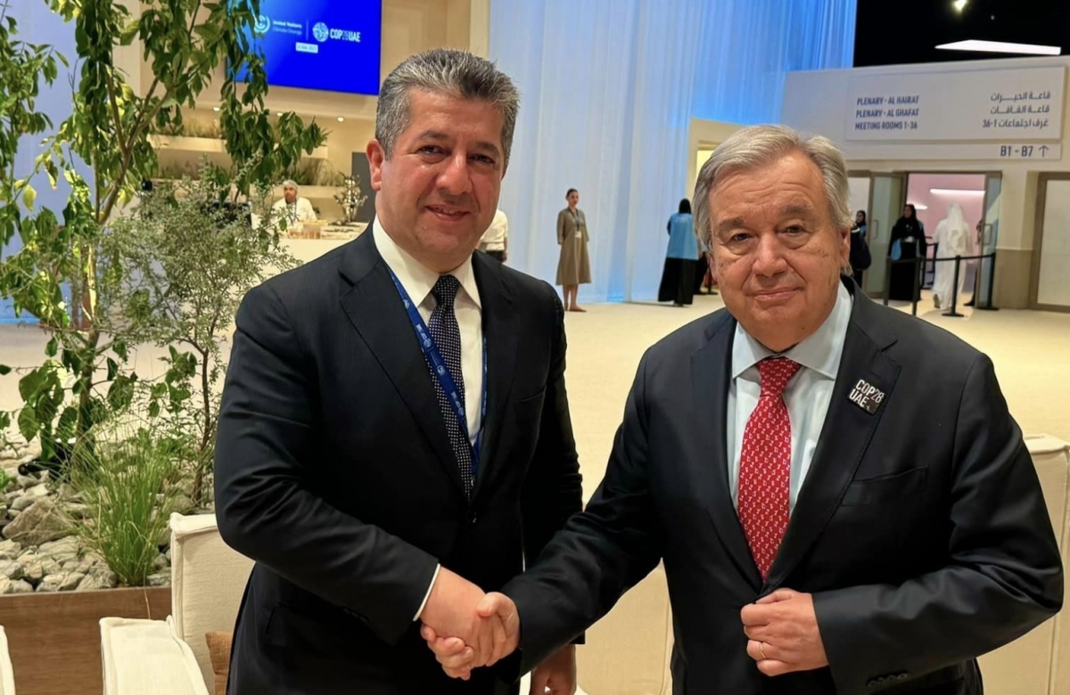 مەسرور بارزانی لەگەڵ سکرتێری گشتیی نەتەوە یەکگرتووەکان کۆ بووەوە