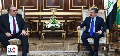 Serokwezîr Mesrûr Barzanî pêşwaziya balyozê Romanyayê li Îraqê dike