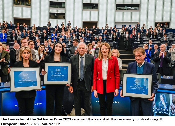European Parliament Awards 2023 Sakharov Prize to Iranian Protest Movement and Jina Mahsa Amini