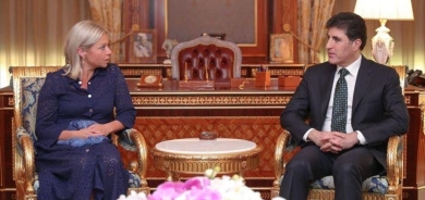 سه‌رۆك نێچيرڤان بارزانى پێشوازى له‌ خاتوو پلاسخارت كرد