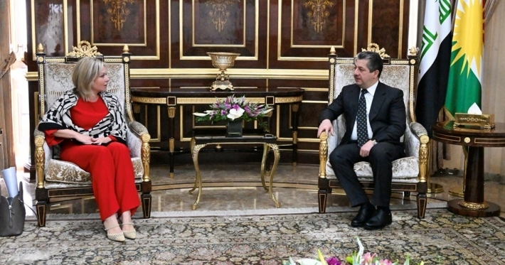 Mesrûr Barzanî û Plasschaert tekezî li ser parastina mafên pêkhateyên Herêma Kurdistanê dikin