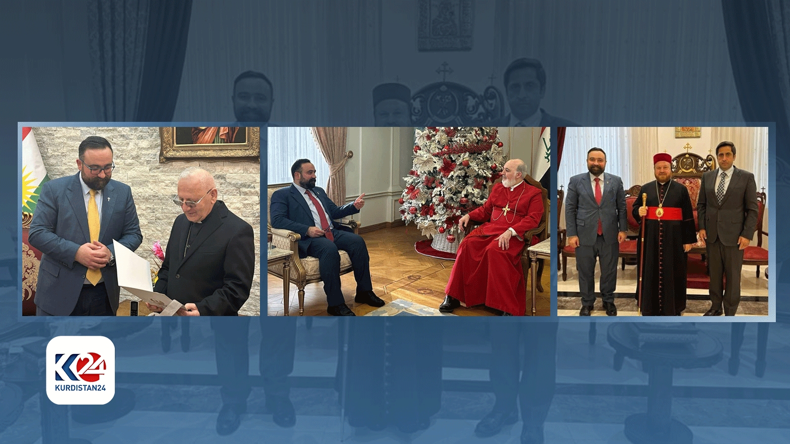 Ano Cewher nameya pîrozkirinê ya Serokwezîr Mesrûr Barzanî digehîne kilêsayên Kildan û Aşûrî û Siryanan