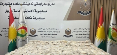 أربيل تُطيح بتاجر مخدرات أجنبي الجنسية بحوزته 136 كغم من الـ