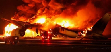 Japan Airlines Plane Bursts Into Flames at Haneda Airport