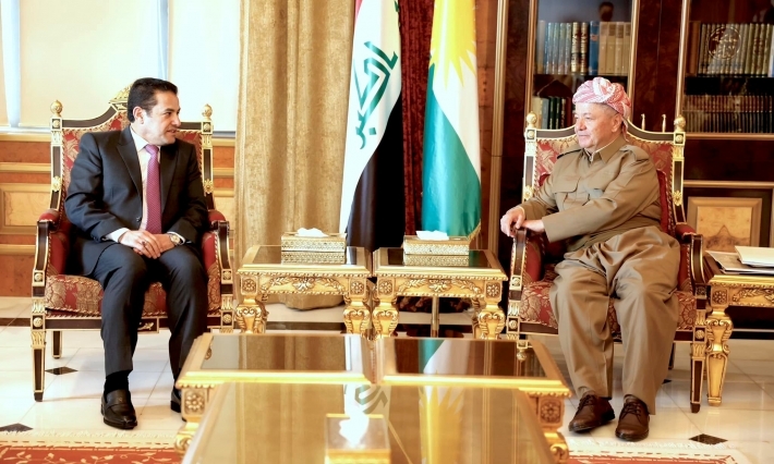 سەرۆك بارزانی پێشوازی لە ڕاوێژكاری ئاسایشی نەتەوەیی عێراق دەكات