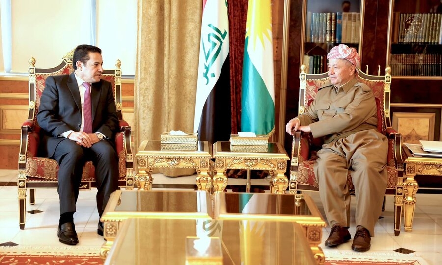 Serok Barzanî û Qasim Erecî civiyan