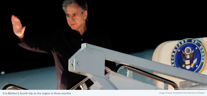 Antony Blinken Embarks on Diplomatic Tour to the Middle East Amid Rising Regional Tensions