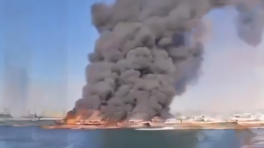 16 qayiqên spaha Pasdaran hatin şewitandin