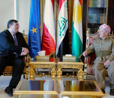 لە ســەلاحەددین سەرۆک مەسعود بارزانی پێشوازی لە ئاندریا ناسی باڵیۆزی نوێی نەمسا لە عێراق کرد.