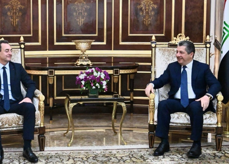 سەرۆكی حكوومەت و باڵوێزی فەڕەنسا لە عێراق هاوڕابوون لەسەر دابینکردنی مافە دەستوورییەکانی گەلی کوردستان