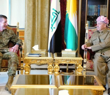 سه‌رۆك بارزانى پێشوازى لە فه‌رمانده‌ی گشتیی هێزه‌كانی هاوپه‌یمانان لە عێراق و سوریا دەکات