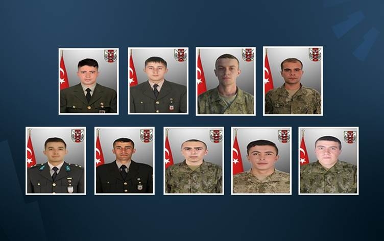 Wezareta Parastinê ya Tirkiyeyê nasnameyên 9 leşkeran eşkere kirin