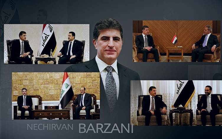 Nêçîrvan Barzanî li Bexdayê bi rayedarên Îraqê re civiya: Rojev ewlehî û mûçe bûn