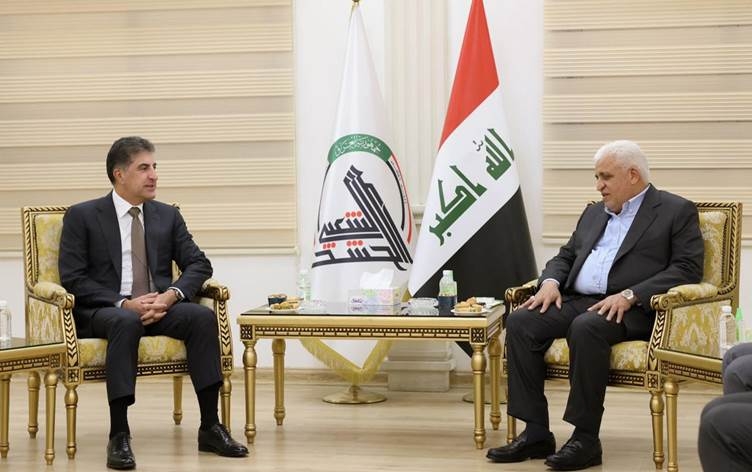 Kurdistan Regional President and Popular Mobilization Forces Chief Discuss Security Issues in Baghdad