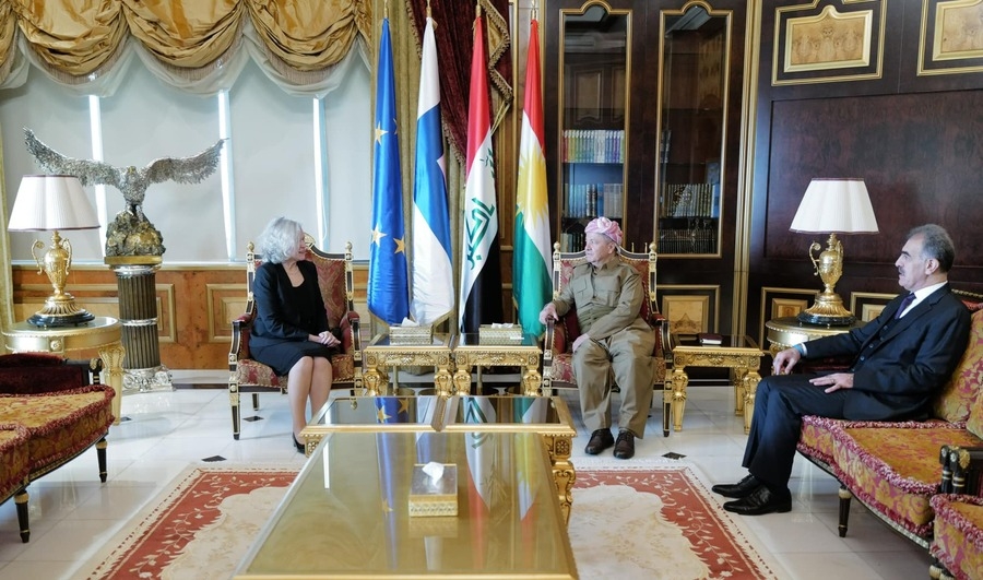 Serok Barzanî li gel balyoza nû ya Fenlendayê civiya