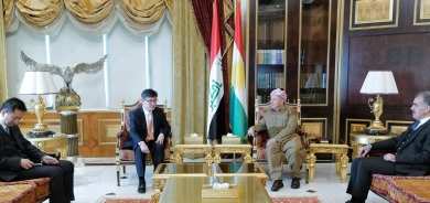 الرئيس بارزاني يستقبل القنصل الكوري الجنوبي العام الجديد في أربيل