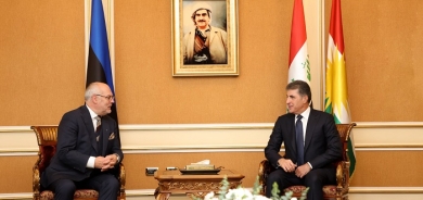 President Nechirvan Barzani welcomes Estonia’s President Alar Karis