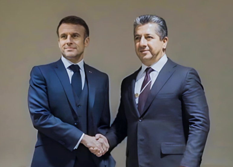 ســـه‌رۆكــى حـــکـــوومــەتــی هه‌رێمى كوردستان له‌ داڤۆس، له‌گەڵ ئيمانوێل ماكڕۆن، سه‌رۆكى فه‌ره‌نسا کۆبووەوە.